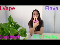 Δύο 2 πλέγμα σπείρες LED οθόνη Ξαναχρησιμοποιήσιμη μπάρα vape